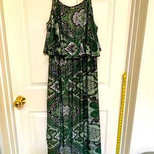 Green paisley dress, 3X, dress. Like NEW!!